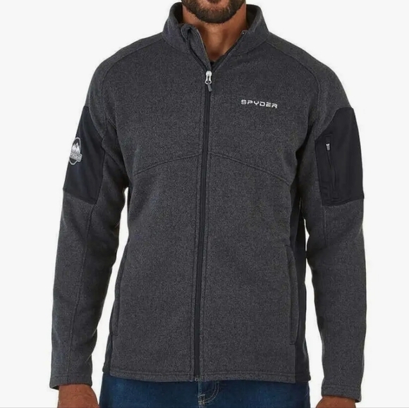 Spyder Empire Full Zip Jacket XL Charcoal Grey - Picture 1 of 8
